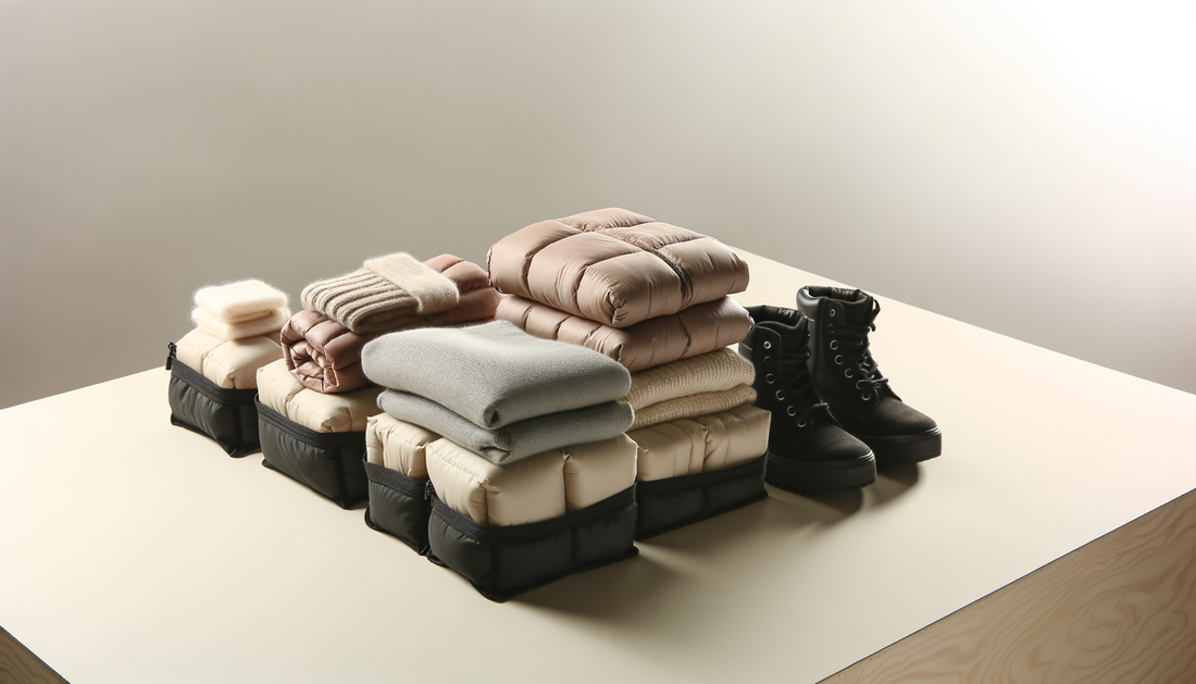 How do I pack bulky winter clothes using packing cubes?