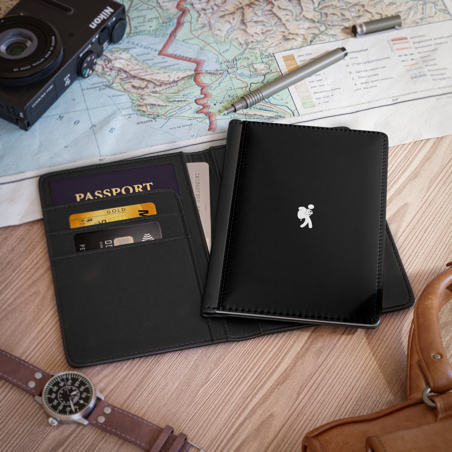 Travel Passport Wallet Case - Black Edition
