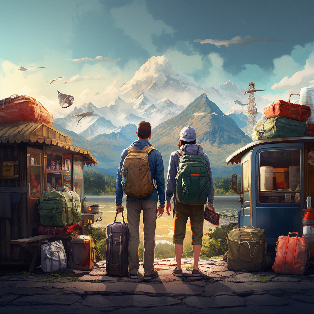 Preparing backpacking travelers with vital travel products for their trip