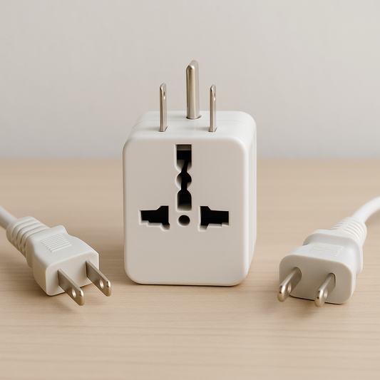 Do universal adapters support both grounded and ungrounded plugs?