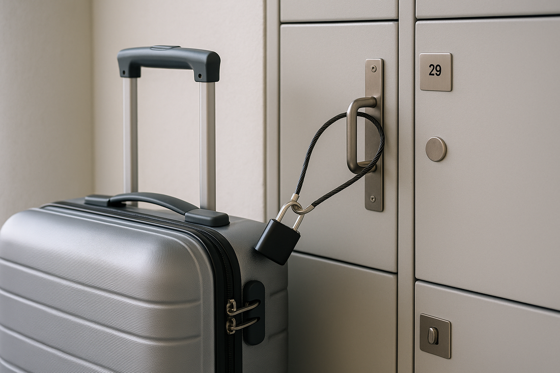Can luggage locks be used on storage lockers at tourist attractions?