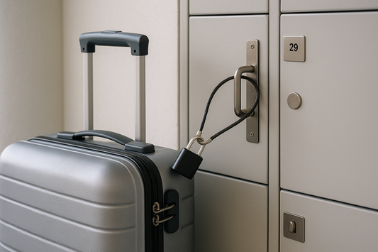 Can luggage locks be used on storage lockers at tourist attractions?