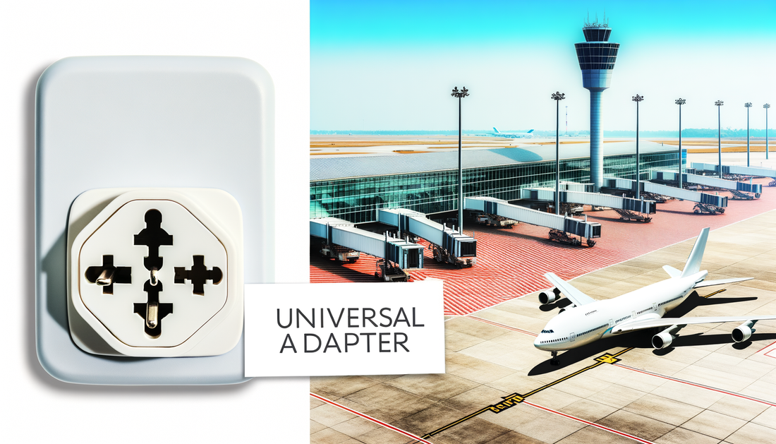 Are universal adapters allowed in international airports?