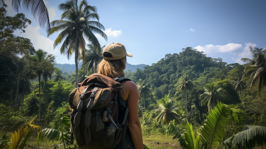 Female Backpack Traveler in Central America