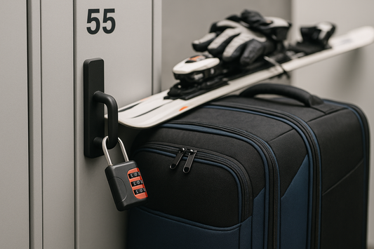 Can luggage locks be used to secure rental lockers at ski resorts?