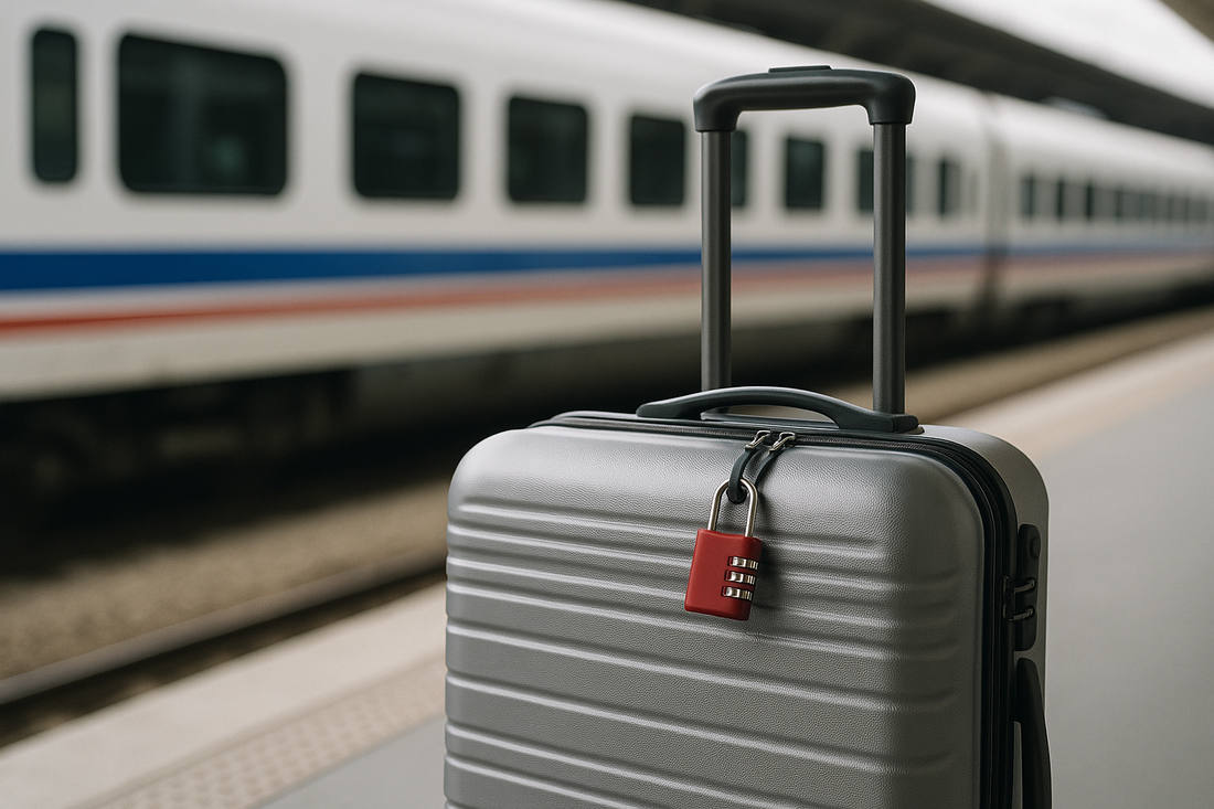 Are luggage locks allowed on trains in Europe and Asia?
