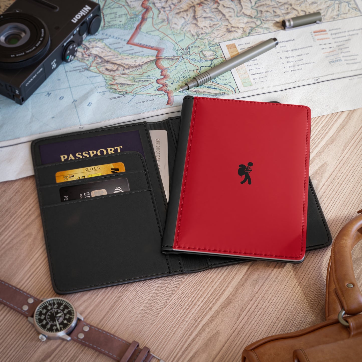 Travel Passport Wallet Case - Red Edition