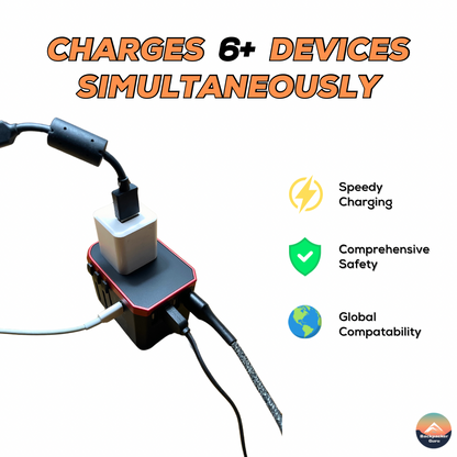 Universal adapter six charging capability