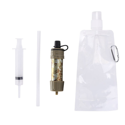 Portable Travel Water Purifier: Removes 99.99% of Microbes & Sediments